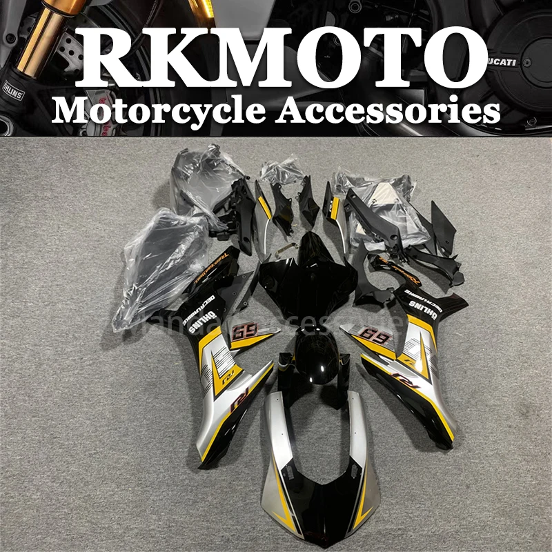 

Комплект обтекателей для мотоцикла, подходит для Yzf R1M R1 2015 2016 2017 2018 2019, комплект кузова из высококачественного АБС-пластика, новинка, черный, серый