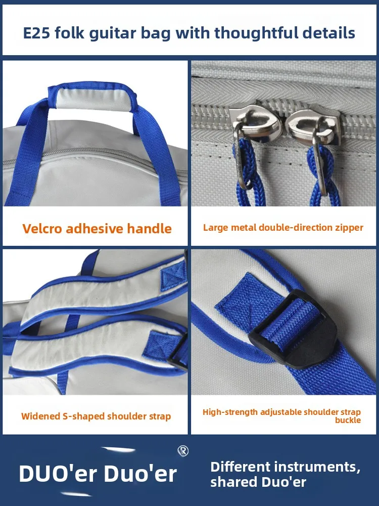 

Thiened Waterproof Guitar Bapa Universal Folk Guitar Bag 4 Inch High Aesthetic 40 Inch Student Guitar Bag Guitar Bag