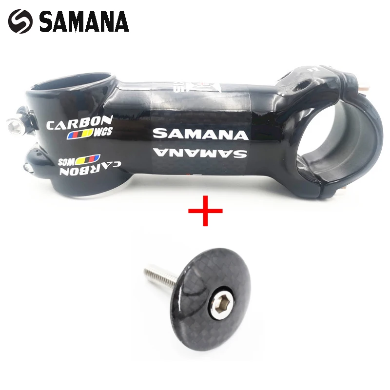 

SAMANA WCS road Bicycle stem Aluminum Carbon Stem MTB Mountain Bike Stem Bike Parts 31.8*60-120mm 3K gloss black