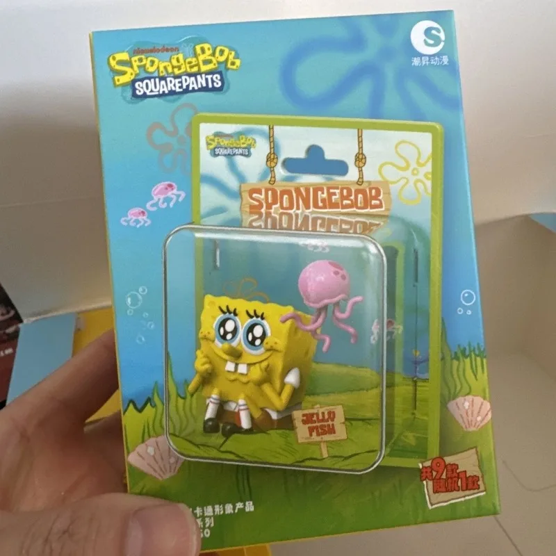 

SpongeBob SquarePants Bikini Bottom Anime Figure Heartfelt Blind Box Toys Magnetic Attraction Collection Decoration Gifts
