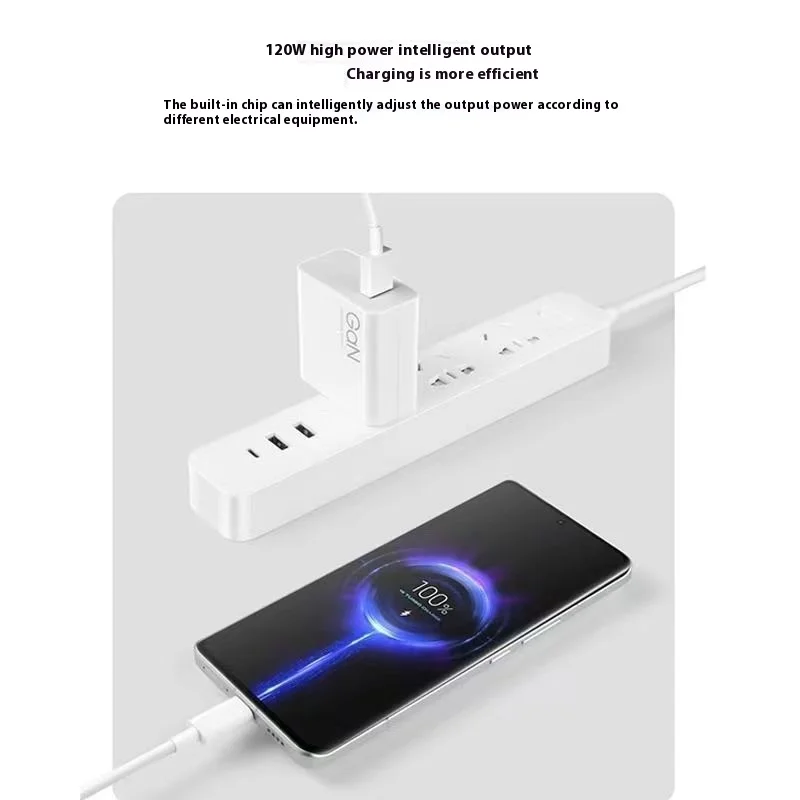 Xiaomi Mi 120W GaN Charger USB-A Output Fast Charging with 6A Type-c Cable