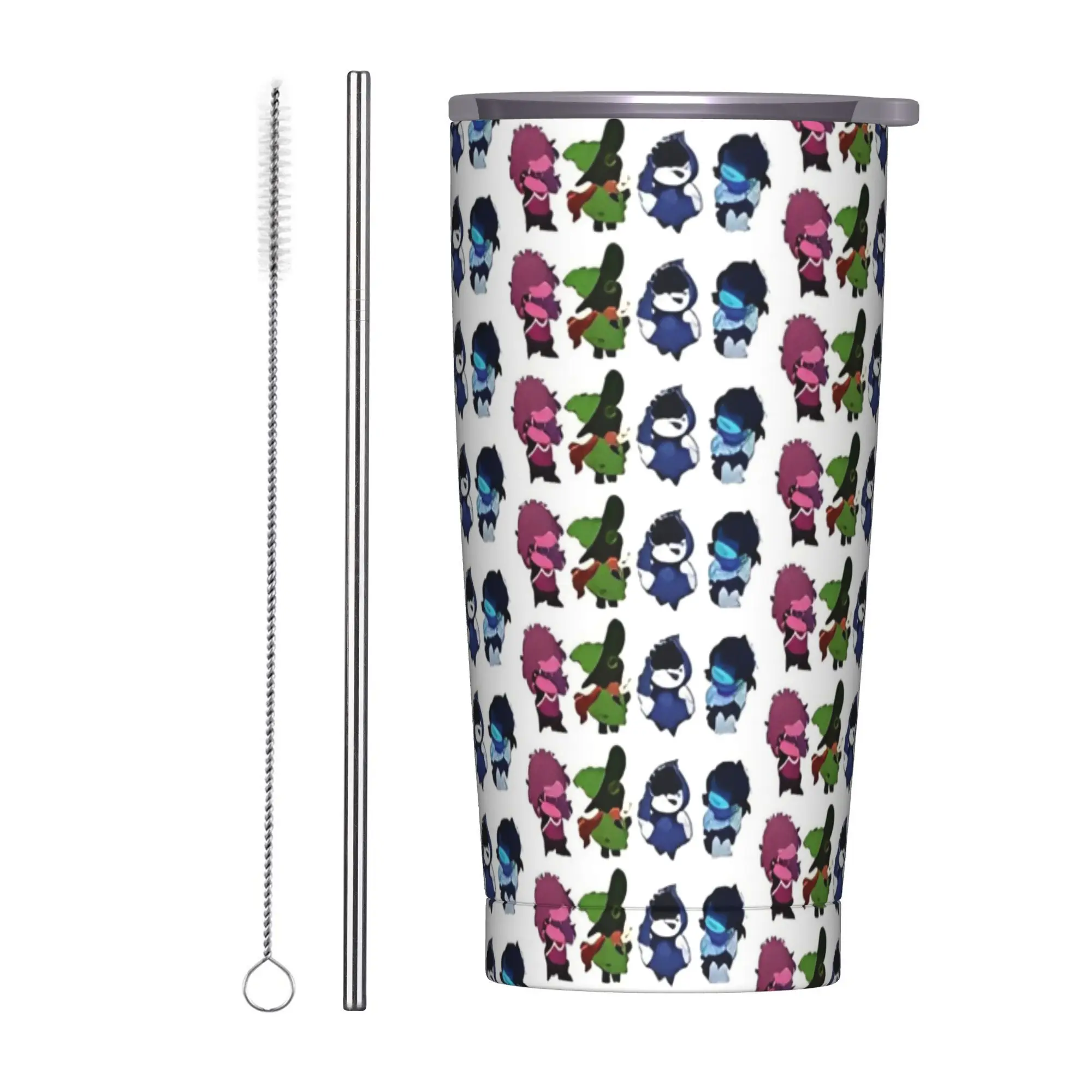 

Deltarune Bundle Tumbler Vacuum Insulated Video Games Thermal Cup Stainless Steel School Mugs Water Bottle, 20oz