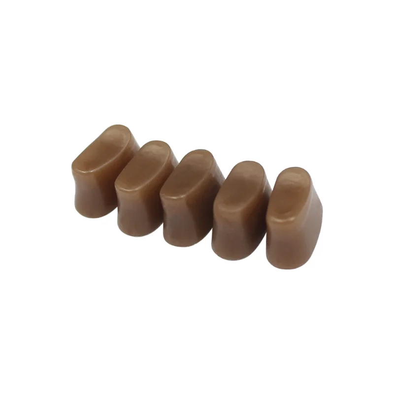 5 Pcs Flute Tail Rubber Brick Orchestral Instrument Repair Parts Flute Hole Block Rubber Brick Size Brown Key Pad Repair Tool