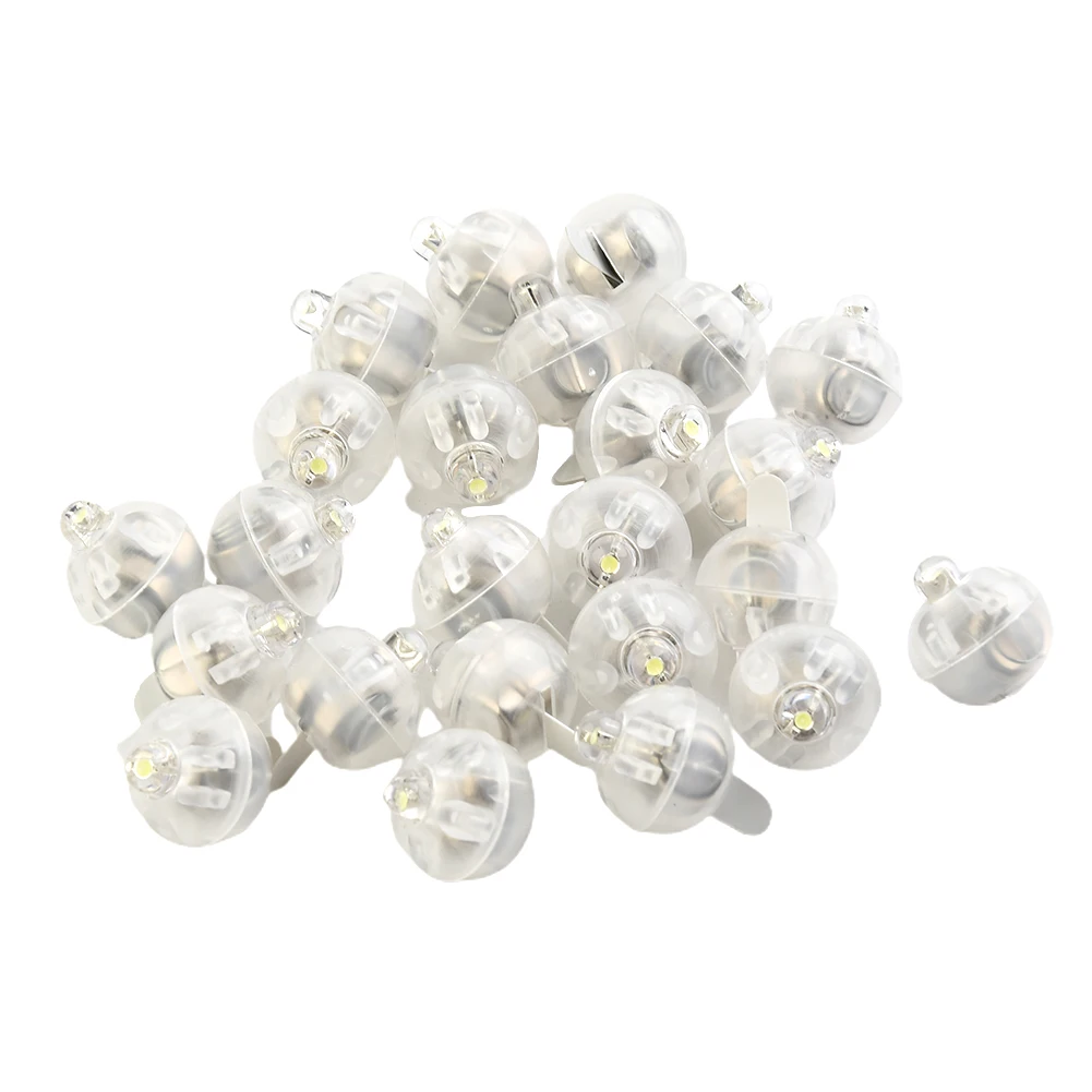 25Pcs Mini Round Led Ball Lamp Individual LED Balloon Lights Tiny Wireless Battery Craft Glow Party Birthday Wedding DIY Decor