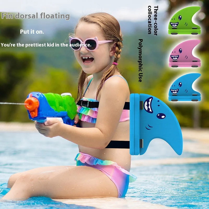 Children's Swimming Training Freestyle Practice Shark Fin Back Float Board Float Board Cartoon Pattern Swimming Aid