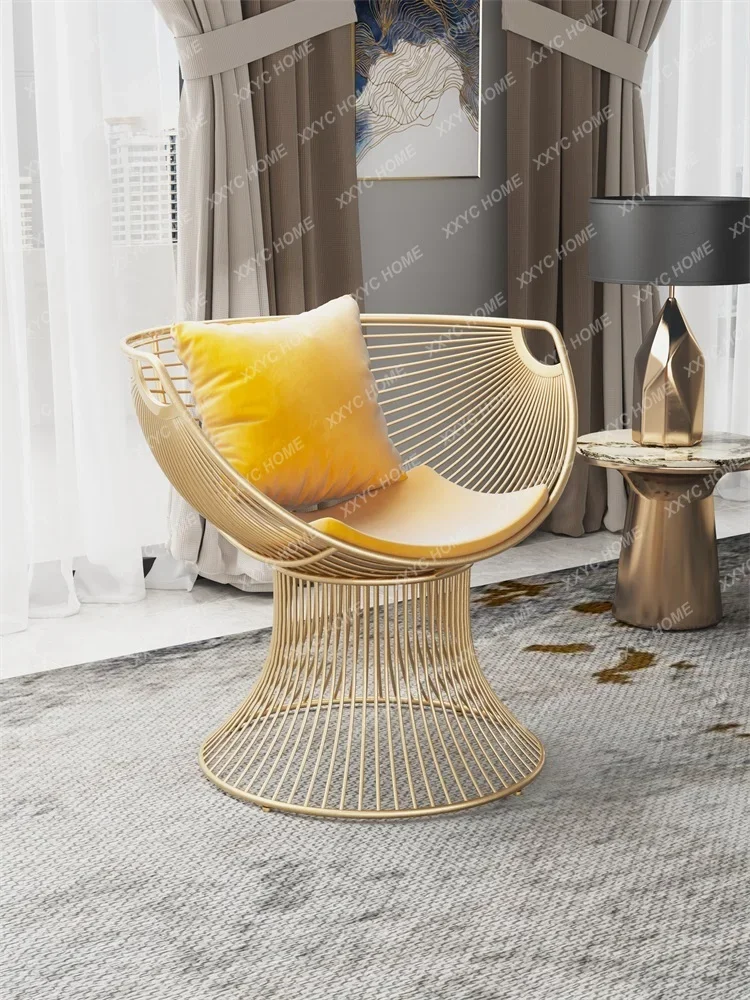 

Balcony Small Table and Chair Iron Art Leisure Chair Simple Single-Seat Sofa Chair Clothing Store