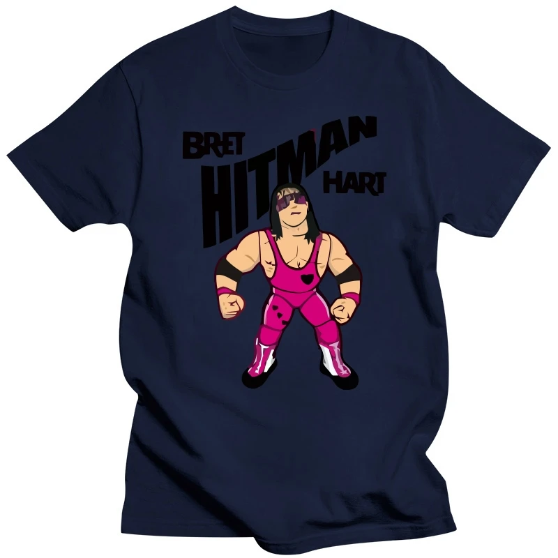 Cotton Custom Printed O-Neck Tshirt Men T Shirt Bret Hitman Hart - Bret Hitman Hart Women T-Shirt Funny Tee Shirt Fitness