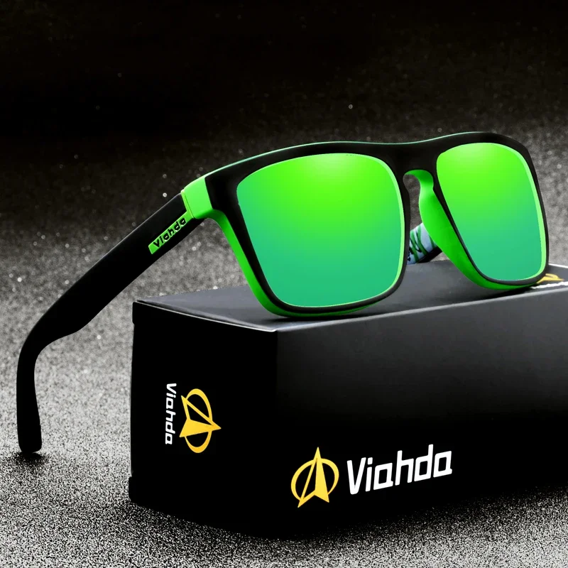 

VIAHDA NEW Polarized Sunglasses Men Vintage Square Frame Driving Sun Glasses Women Male Goggle