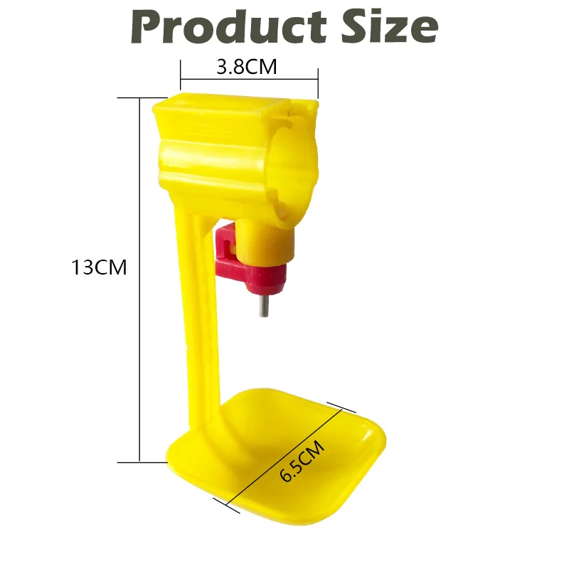 16/10pcs Automatic Chicken Water Nipple Drinker Yellow Hanging Cup Waterer Farm Poultry Drinking Tool for Cinicken Quail Pigeon