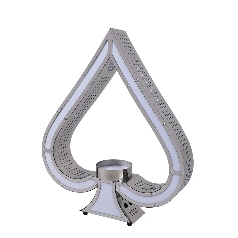 

Luminous spade A seat stainless steel champagne tray bar KTV foreign display stand wine set wine rack