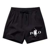 2026 Summer Ice Silk Quick Drying Beach Shorts for Men's Slim Fit Running, Swimming, Fitness, Breathable Shorts 4
