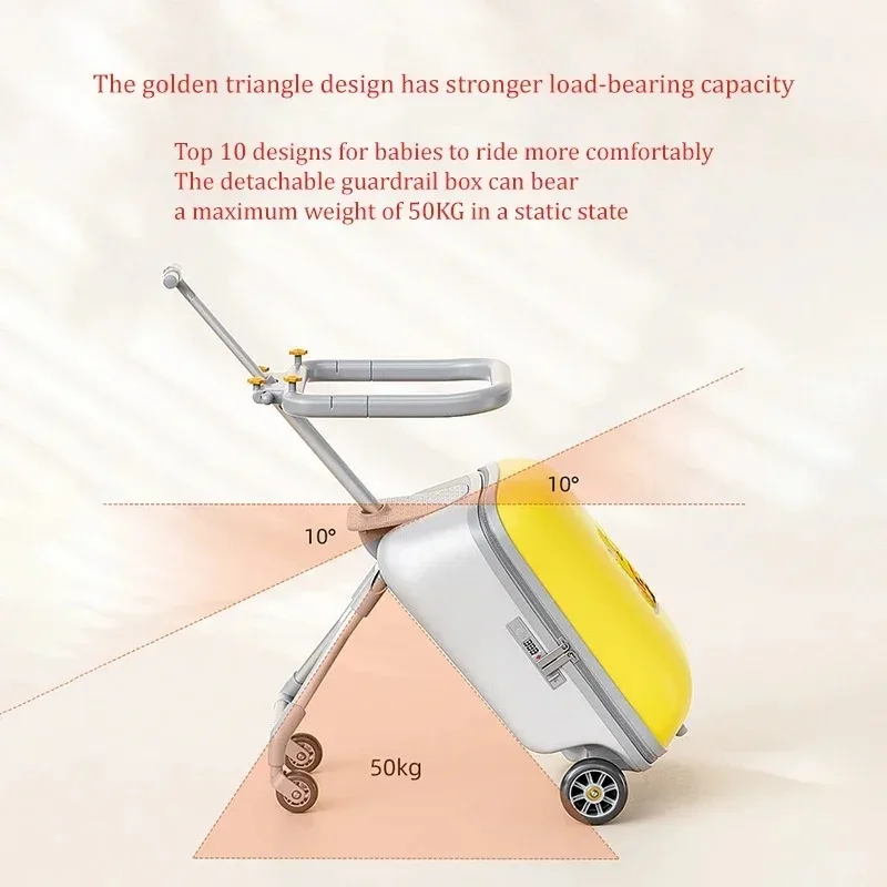 حقيبة أمتعة للأطفال حقيبة ركوب ومشي للطفل بنين بنات عربة حمل على عجلة الأمتعة حقيبة سفر حقيبة الصعود