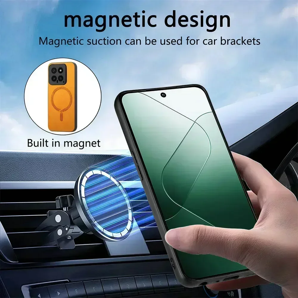 Magnet Leather Back Case for Xiaomi Xiaomi 17T 15T 14T Pro 5G Luxury Cover Funda Redmi Note 15 Pro Plus 13T 14 T 13 Mi 15 14tPro