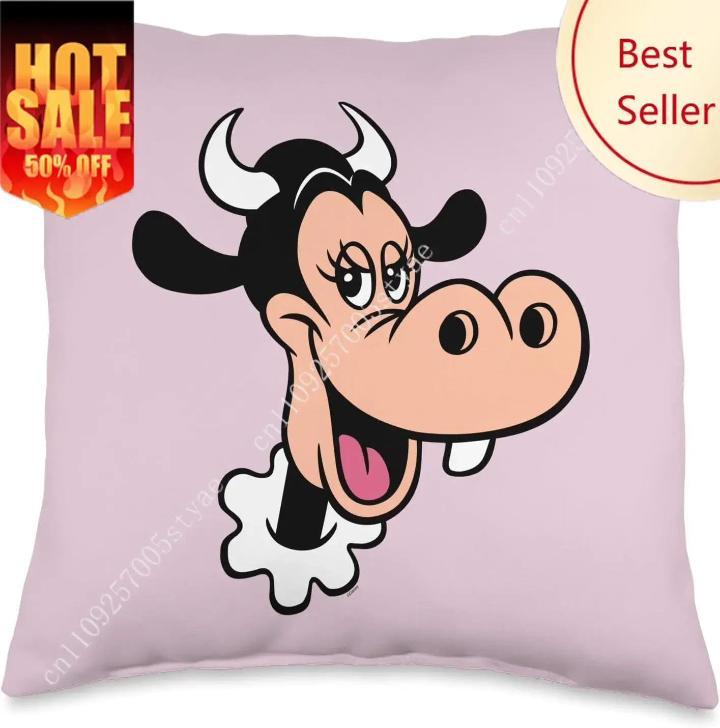 

Clarabelle Cow Pillowcase Disney Cartoon Pillow case Soft Sofa Decoration Child Holiday Party Boy Girl Gifts Custom Pillow Cover