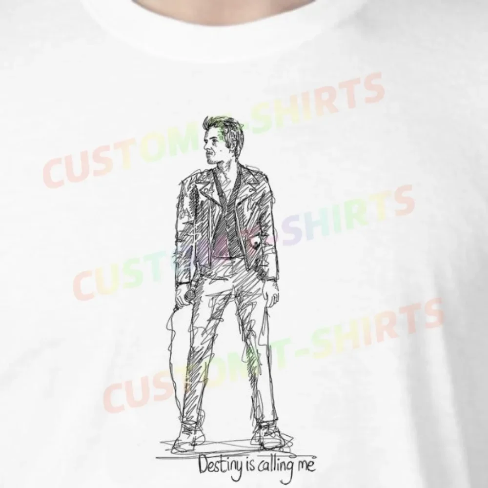 

188 34_Brandon_Flowers_–_The_Killers Fans' comic-style hand-drawn pattern T-shirts for both men and women in summer