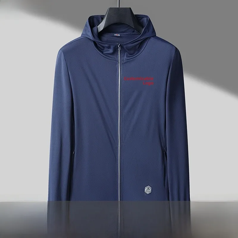 

Men's Summer Ice Silk UV Protection Clothing Thin Me Breathable Outdoor Fiing Jaet Lightweight Polyester Fiber UPF50+