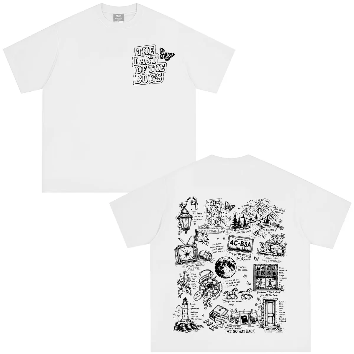 Noah Kahan The Last of The Bugs Tour 2026 Graphic T-shirt Men Women Fashion T-shirt Short-sleeved Cotton Vintage Casual T-shirts