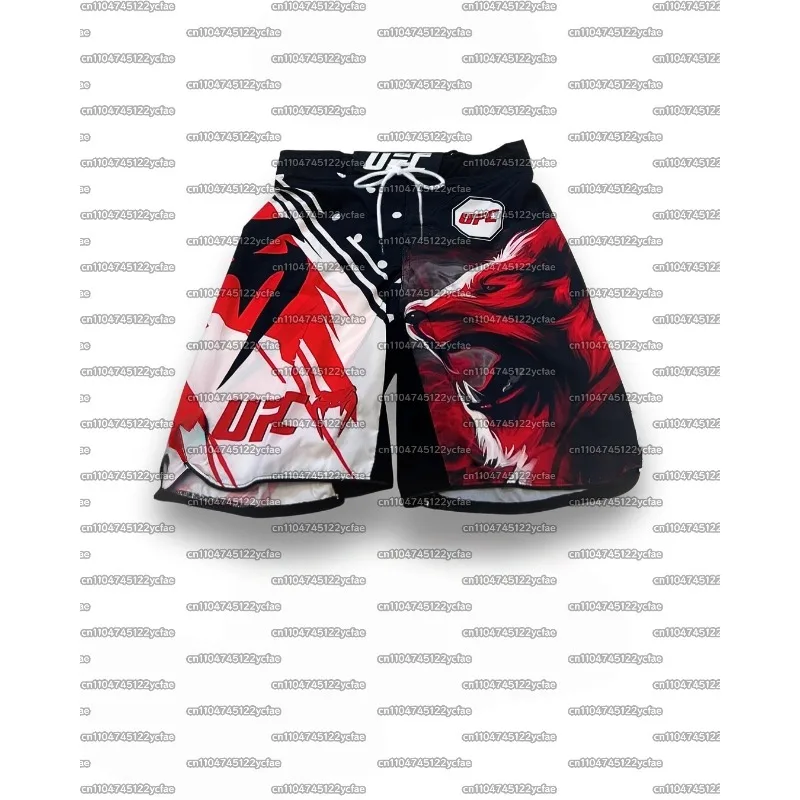 2025 UFC سراويل الملاكمة جديد الصيف تنفس المتطرفة الرياضة تشغيل السراويل ثلاثية الأبعاد الرجال والنساء الشارع السراويل الكبيرة غير رسمية #1