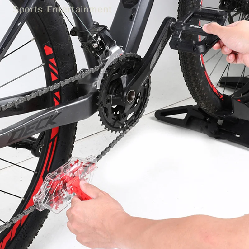 1 st Fietskettingreiniger Weg Mountainbike Transparante Visualisatie Onderdompelingskettingreiniger Olievervuiling Reinigingsgereedschap