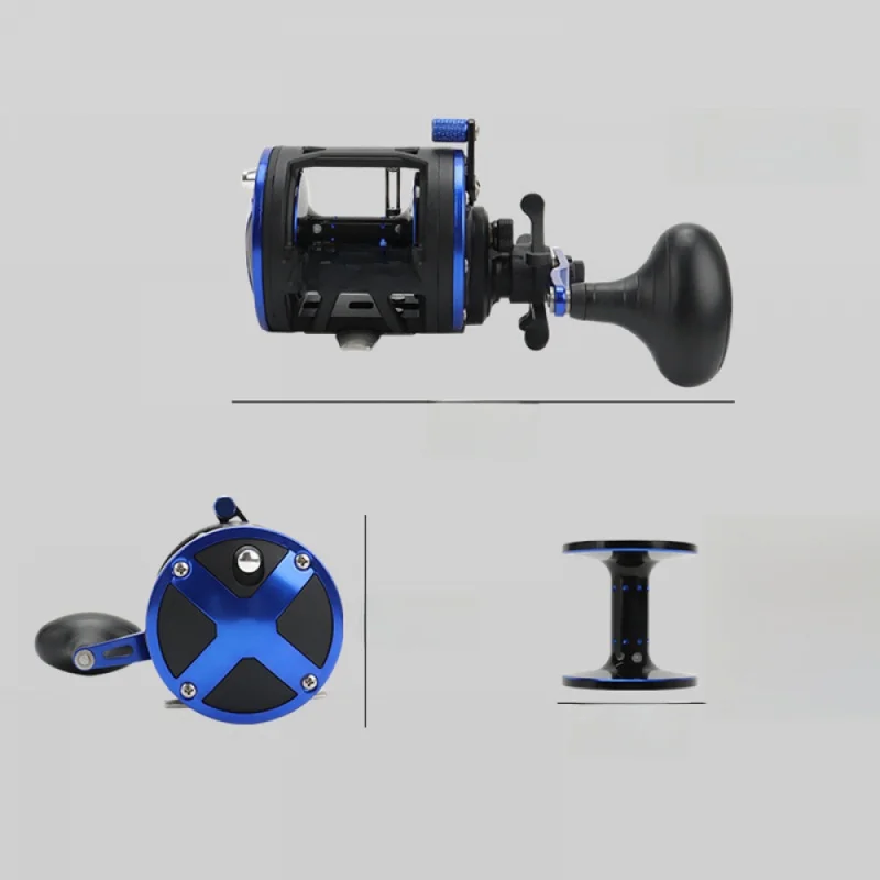 

Premium ECT30BD Fishing Reel, Blue-Black Plastic, Anti-Backlash, 1+1 Bearings, Durable for Freshwater Saltwater Angling
