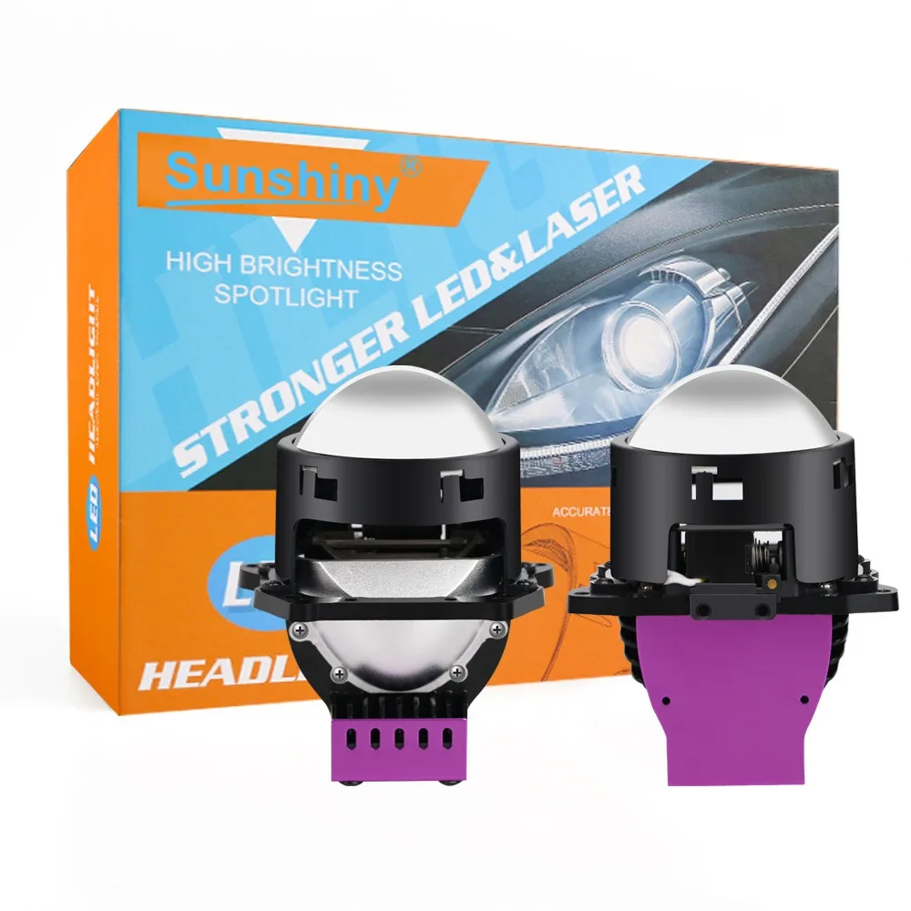 

Car Lamp Headlight Retrofit 2.5 Inch Bi LED Projector Lens 12V 55W 6000K Hi Lo Beam 13000LM