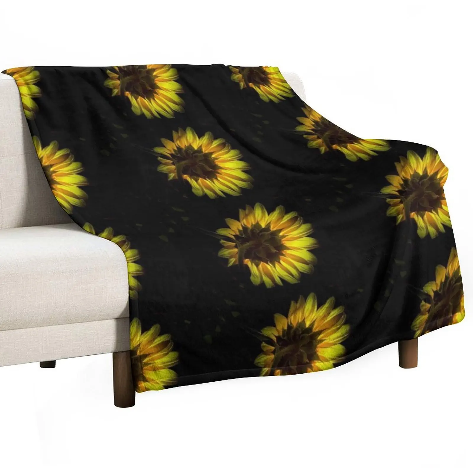 Light Up The Sunflower Throw Blanket Decorative Throw Camping Sofas Blankets