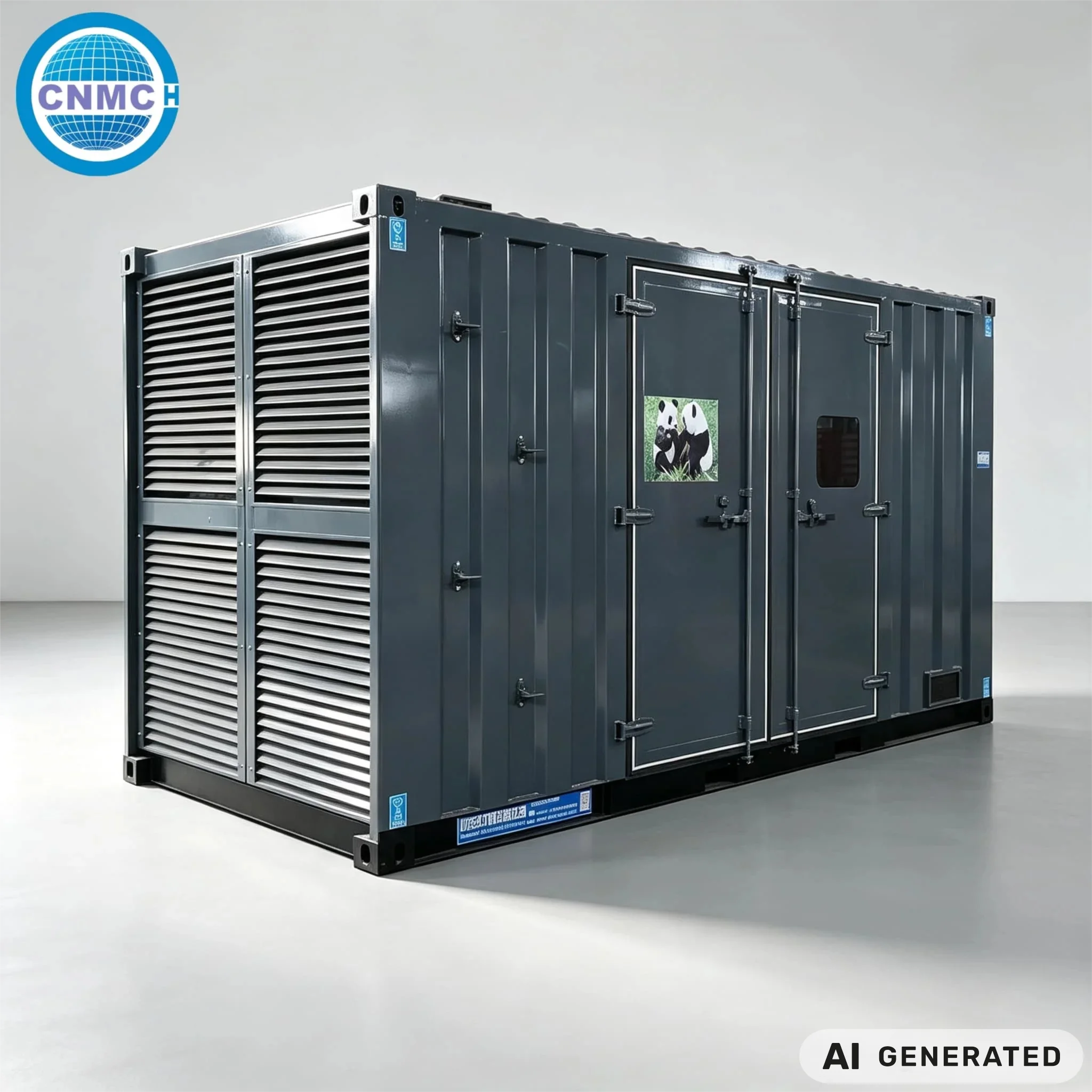 Generator 300KW 500KW 1000KW Container Type Diesel Generator 13.8kV 60HZ Baudouin Electric Data Center UL 2200 EPA Certified