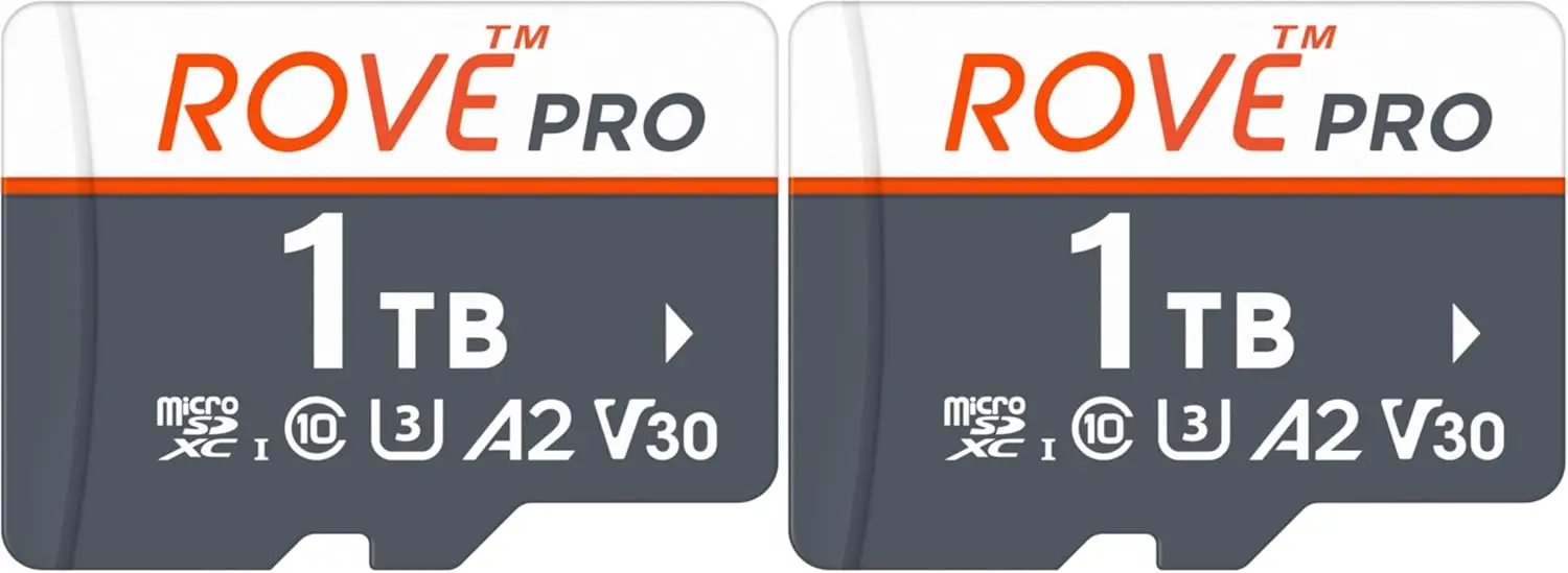 

Карта памяти Micro SD 1 ТБ с адаптером, скорость чтения 100 МБ/с, C10 U3 V30 для видеорегистраторов, телефонов, планшетов (2 шт.)