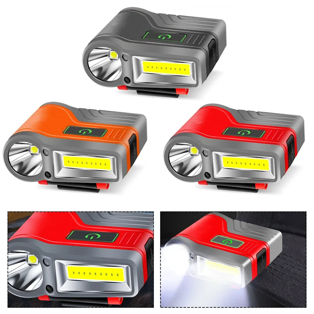 للتخييم لصيد الأسماك غطاء قابل لإعادة الشحن ضوء COB LED كشافات التخييم في الليل قابل للتعديل زاوية التعريفي كشافات #1