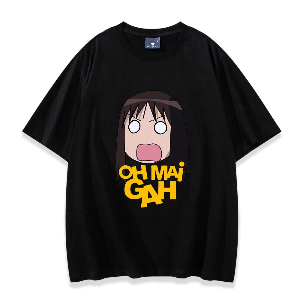 Azumanga Daioh تي شيرت حار موضة النساء Harajuku Leuke أنيمي Meisje Citaat تي شيرت الرجال النساء ملابس الشارع الشهير Y2K الملابس