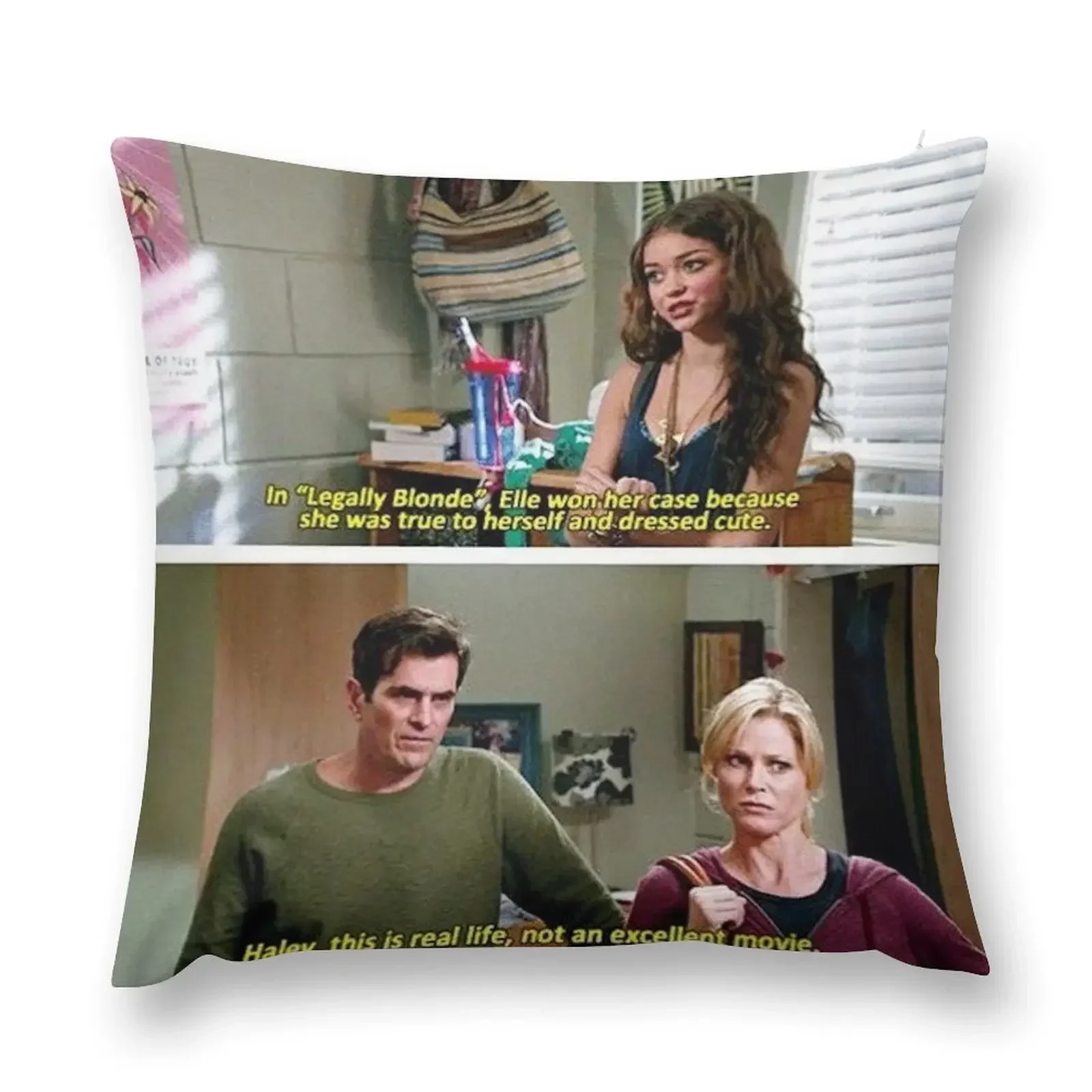 

Modern Family meme quote Throw Pillow Sofa Cushion Cover Decorative Cover For Living Room Pillow Decor Christmas Covers pillow