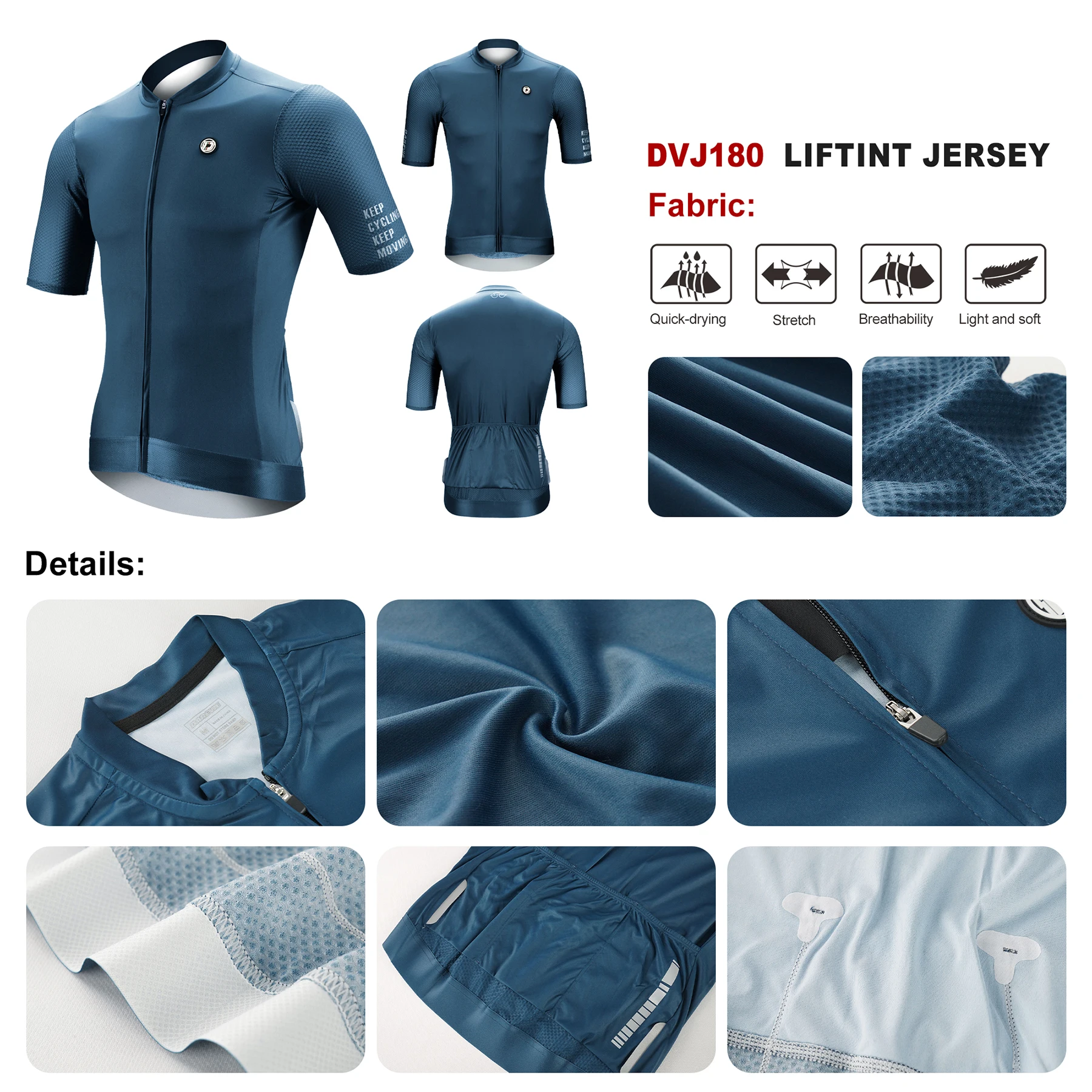 DAREVIE Herren Radfahren Maillo Feuchtigkeitsableitendes Trainingsniveau-Radtrikot Herren Coole und erfrischende Fahrradbekleidung für Herren – Detail 11