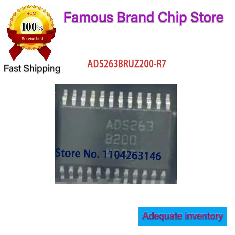 AD5263B200 New and original AD5263BRUZ200-R7 AD5263BRUZ200 AD5263 AD5263BRUZ TSSOP-24 2PCS