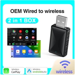 Wireless CarPlay Box Android Auto Wireless Adapter for Mazda Chevrolet Volvo Ford Toyota Porsche Lexus Renault Nissan