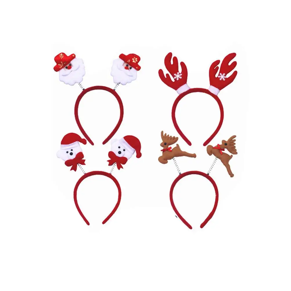 4 szt. Świąteczne opaski na głowę Wygodne w noszeniu Klasyczne rekwizyty na imprezy i kostiumy Rekwizyty do fotobudki Opaski do włosów dla dorosłych kobiet