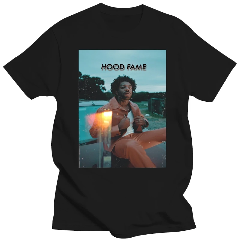 DEANS BrentFaiyaz Hood Fame Classic TShirt Unisex Adults Shirt Birthday Girl Funny Tee Women Graphic Tee Shirt Black