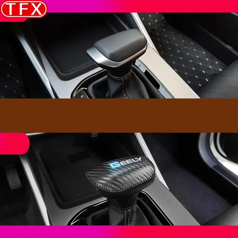 For Geely All-new Emgrand II 2023 2024 Car Styling Armrest Anti-dirty Pad Cover Gear Shift Collars Handbrake Cover Accessories