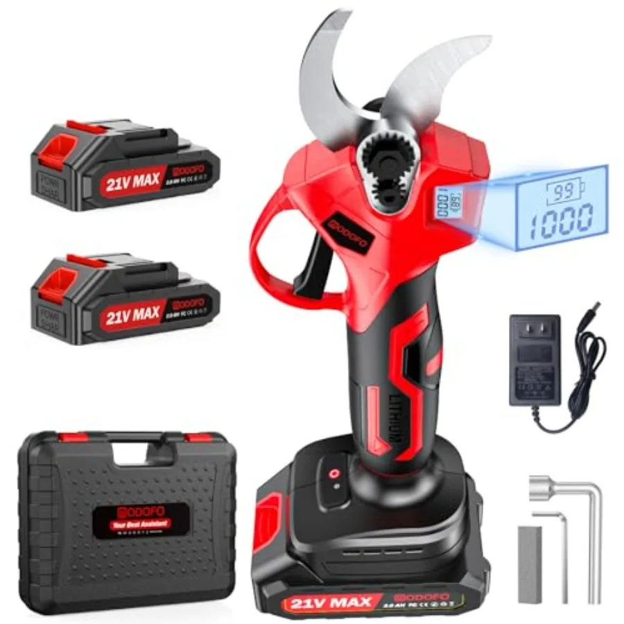 

Усовершенствованные электрические секаторы с диаметром реза 1,4 дюйма, беспроводной аккумуляторный секатор с ЖК-дисплеем и бесщеточным двигателем