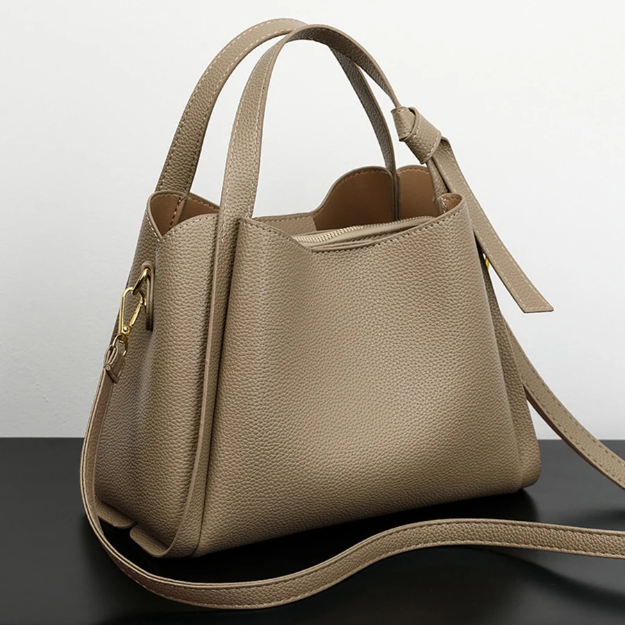 

Fashion Vegetable Basket Women's Bag Classic Design Large-capacity Bucket Bag Simple Versatile Soft Pu Leather Women's Handbag
