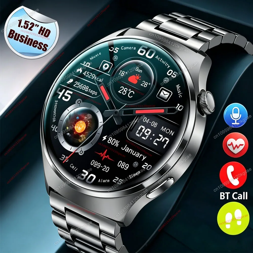 2026 Neue Smartwatch mit Bluetooth-Anruffunktion, Fitness-Tracker, Musikwiedergabe, Gesundheitsüberwachung, wasserdicht, für Männer und Frauen, Ht30