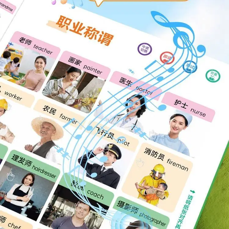 Early Education Audio Book for 0-7 Year Old Bilingual Enlightenment Learning Machine Children's Puzzle Toys Reading Audio Book