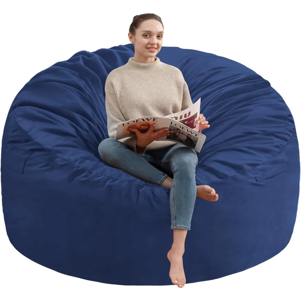 Memory Foam-Filled 3-Foot Bean Bag Chair with Dutch Velvet Cover for Ultimate Comfort
