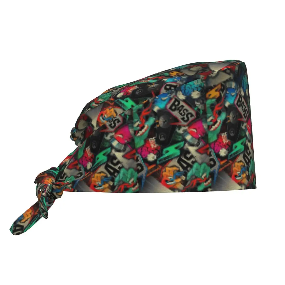 Urban Pattern Hip Hop Graffiti Street Art Scrub Hat Doctor Working Surgical Cap Men Women Adjustable Nursing Caps for Dentist