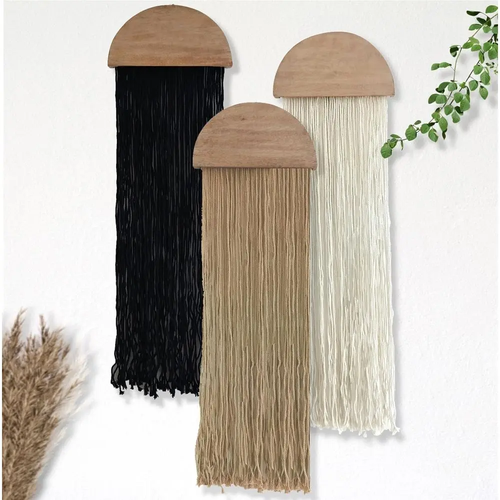 

Induslye e Wall Hanging 3 pcs Tapestry Woven Boho Home Chic Wall decor Boan Geometric Art Decor Bedroom Nursery Aparent Dorm Dec
