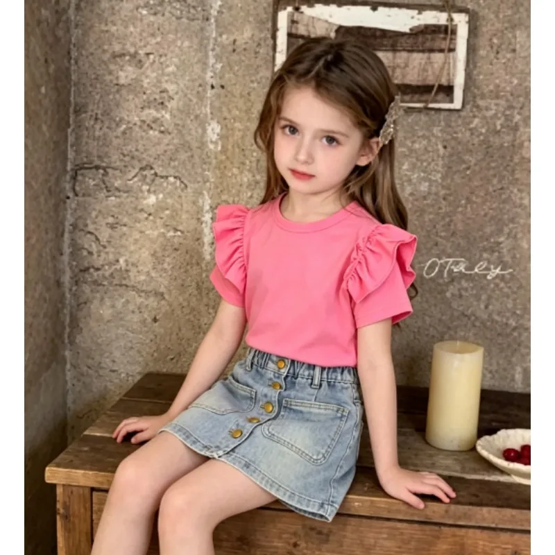 conjunto-de-roupa-infantil-2026-estilo-verao-camiseta-coreana-de-manga-borboleta-para-meninas-e-saia-curta-jeans