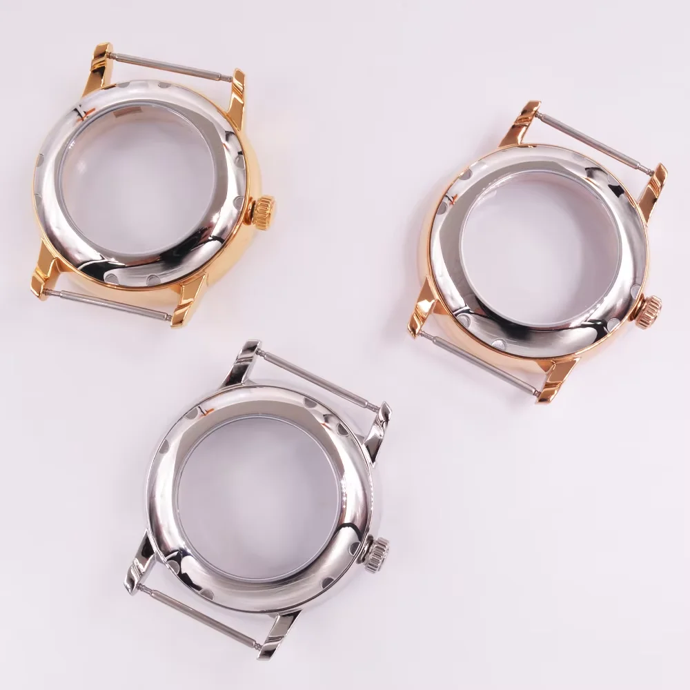 40mm Sapphire Glass Gold/Rose gold/Silver Watch Case Fit NH35 NH36 NH34 Movement