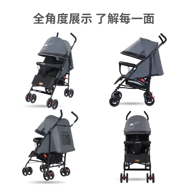 2025Baby Stroller Children Can Sit on A Lie-down Stroller Can Be Folded Easily A Simple Baby Parachute