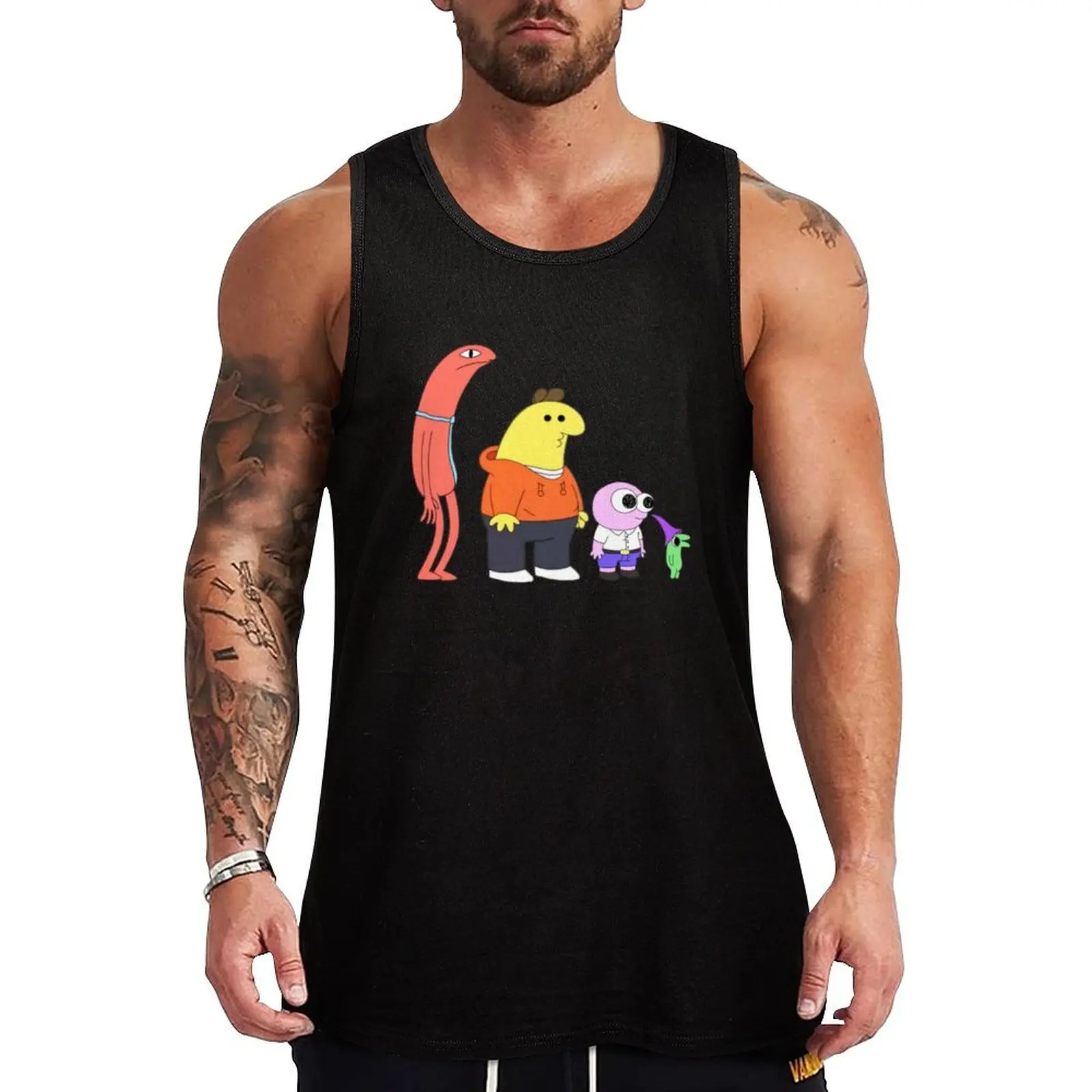 

BEST SELLING - Smiling Friends All Smiling Friends Design Tank Top t-shirt for man summer clothes for men Men's gym articles