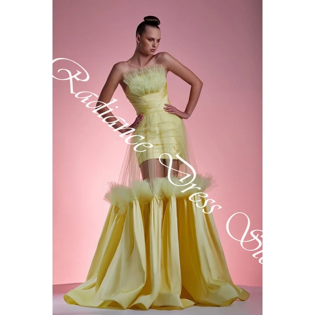 فساتين سهرة مخصصة من الساتان اللامع على شكل حرف a صدفي بدون أكمام وسحاب خلفي وقطار مناسبة خاصة Fa #4