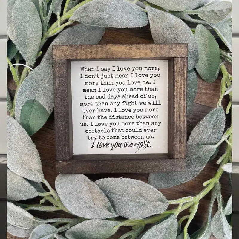 Inspirational Signs for Desk Desktop Wooden Signs Decor Natural Rustic Charm Inspirational Desk Sign for Bookshelf Work Area